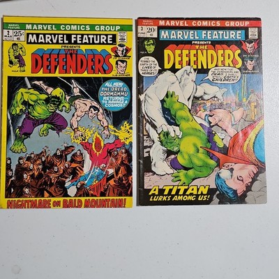 Marvel Feature Presents The Defenders #2 and #3 Marvel Comics
