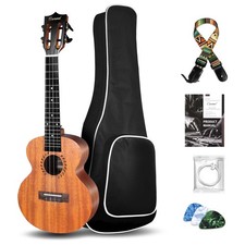 Caramel CAM48 Red African Mahogany 23" Concert Ukulele for Beginner Handmad...