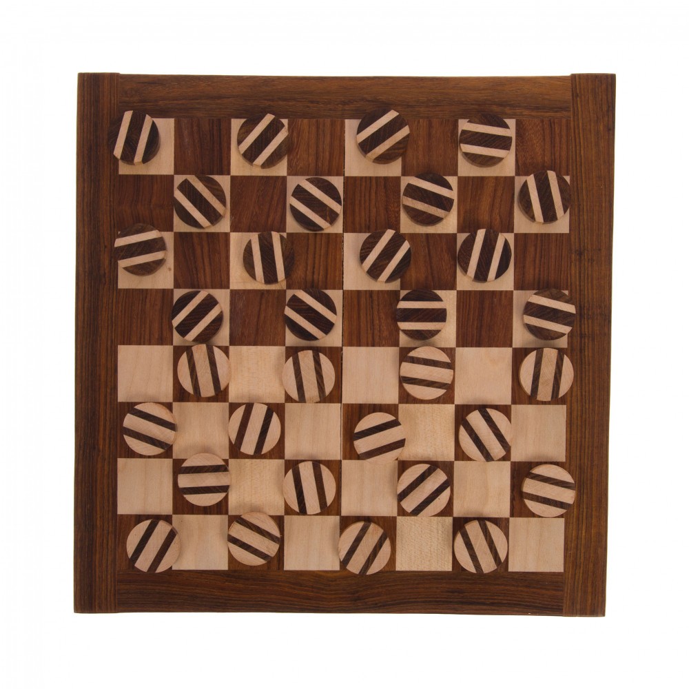 Boîte dames en bois 1.90x30.50 cm cylindrique : tube de rangement pour jeux et dessins