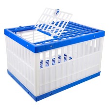 Racing Pigeon Basket: Ventilated Plastic Foldable Cage For Bird Carrying
