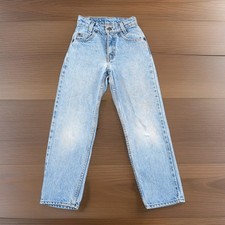 Vintage Little Levi's 550 Relaxed Fit 8 Slim 22 Kids Denim Orange Tab