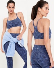Old Navy Women s Light Support Space-Dye Racerback Sports Bra Size S M L XL 2X