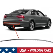 Chrome Rear Center Bumper Molding Fit for 2016-2019 VW Volkswagen Passat US