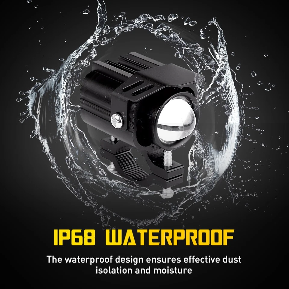 1/2SET Motorcycle LED Fog Lights Spotlight Headlight with ON/Off Toggle Switch - Image 3 of 4