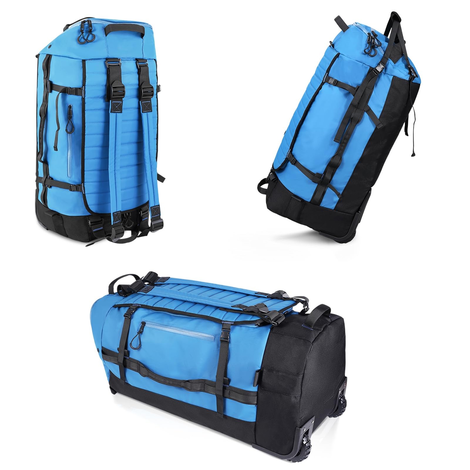 86L Wheeled Duffel Bag, Soft Shell with Adjustable Web Handl