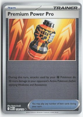 PREMIUM POWER PRO 124/132 UNCOMMON MEGA EVOLUTION POKEMON REVERSE HOLO NM/M