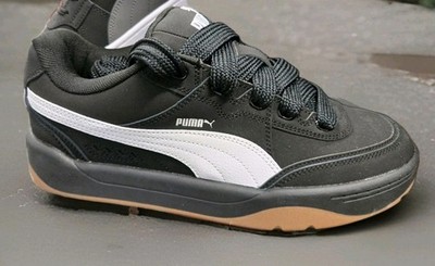 Men's PUMA Park Lifestyle Sk8 Casual Low Top Skate Shoes  - Black/White/Tan