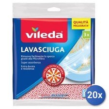 20x Bundle Vileda Panno Lavasciuga  30% Microfibra 3Pz