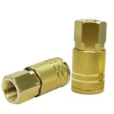 Air Compressor Quick Connect Fittings, 1/4 Inch NPT Brass 1/4" FNPT Female