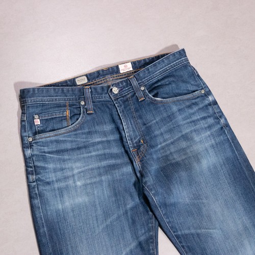 AG Adriano Goldschmied Men's Protege Straight Leg Blue Jeans 31x33 Made in USA - Picture 2 of 7