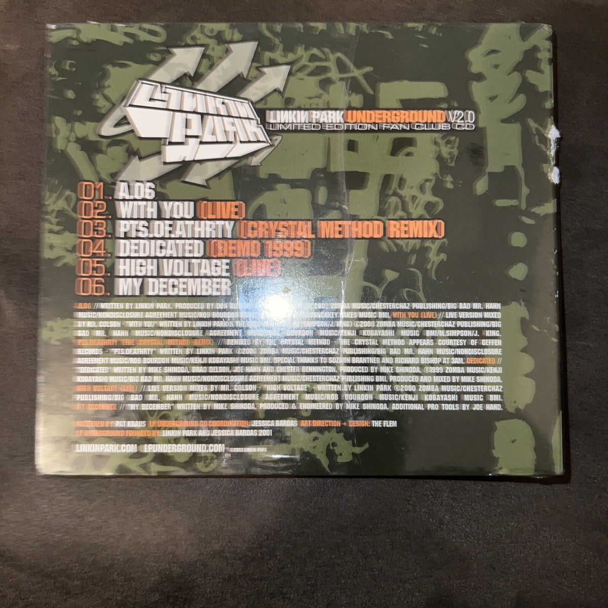 Linkin Park LP Underground v 2.0 RARE Limited Edition Fan Linkin Park LP Underground v 2.0 RARE Limited Edition Fan
