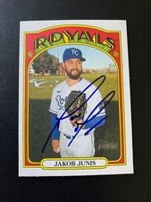 Jakob Junis Signed 2021 Topps Heritage Card Kansas City Royals Autograph COA