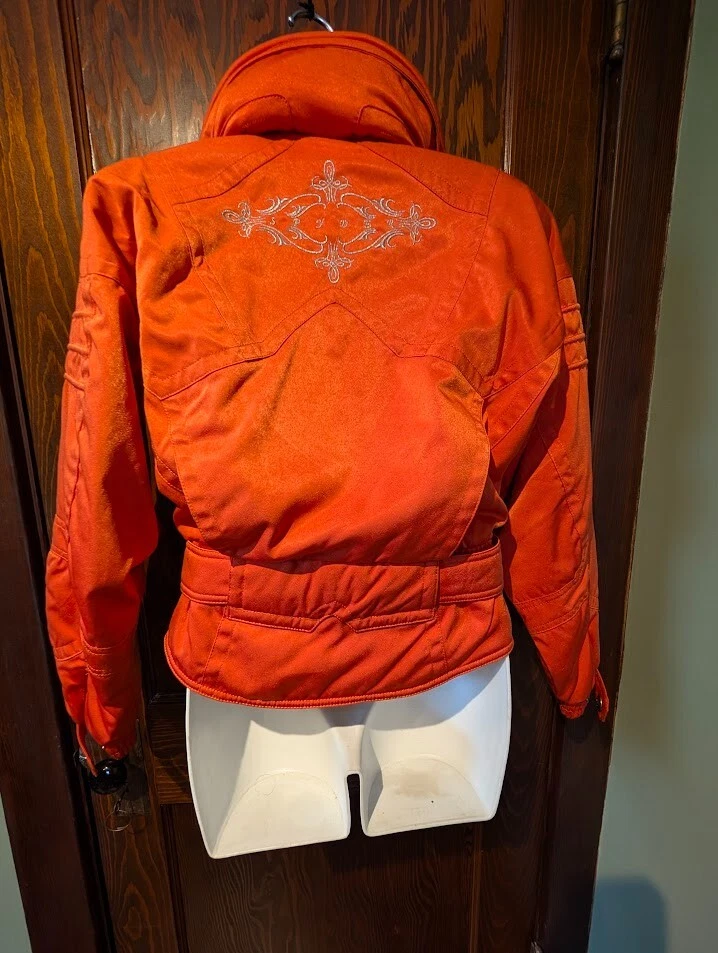Chaqueta de esquí vintage SPYDER AÑOS 80 naranja colorblock moto de nieve invierno abrigo para mujer 4 Foto 3 de 4