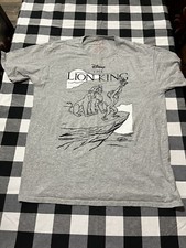Vintage 90s The Lion King Promo T-Shirt Adult L Heather Gray Simba Nala Disney