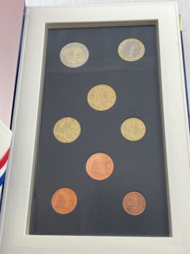 2002 France Proof Coin Set - Monnaie De Paris - 8 Coin Set - Foto 2 di 6