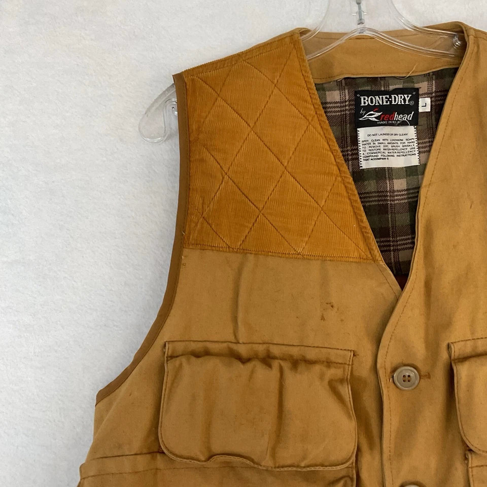 Bone Dry By Redhead Shooting Bird Hunting Vest Men’s Large Game Bag Tan Canvas - Image 2 of 4