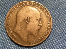 1908 Edward VII British Halfpenny 1/2p