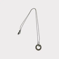 Silpada Sterling 925 Silver Interlocking Circle Pendant Necklace 17 in