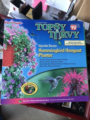 Topsy Turvy TT151112 Hummingbird Upside Down Planter, Red