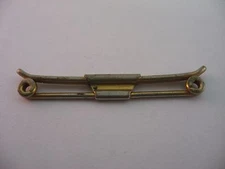 Faded Gold Tone Vintage Mens Tie Collar Holder Bar Clip Jewelry