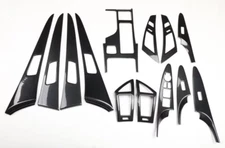 13PCS Black Carbon Fiber Car Interior Kit Cover Trim For Hyundai Sonata 11-2015