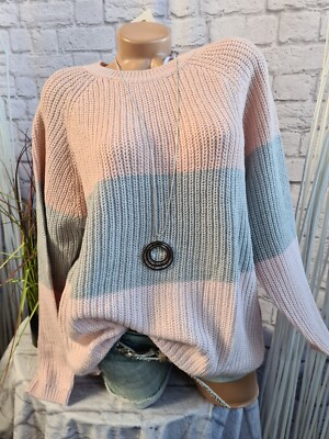 Only Pulli Pullover Damen Strickpulli BlockstreifenGr. XXL (8 666) NEU