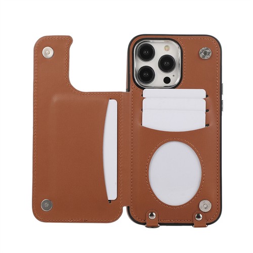 For iPhone 16 15 Pro Max 14 13 12 11 Strap Leather Wallet Card Ring Stand Case - Picture 20 of 36