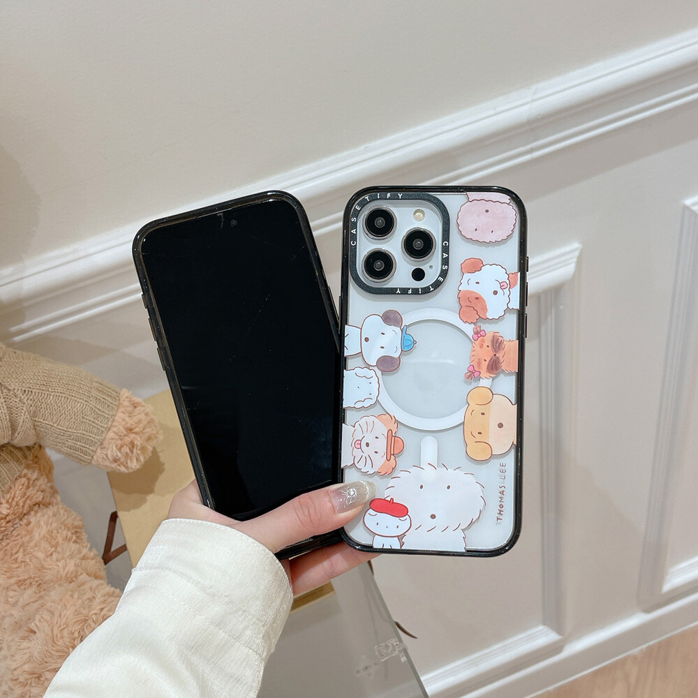 Cartoon Cute Cat Magnetic Phone Case For iPhone 16 Pro Max