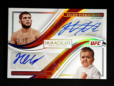 HASBULLA Magomedov & KHABIB Nurmagomedov 💥 DUAL AUTO /25! Panini