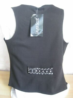Laura Scott Damen Weste Abend Weste Gr.34 Cotton 100% (3)