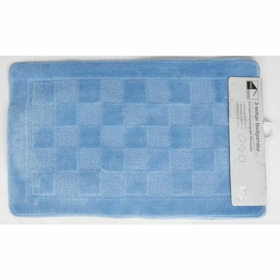 16x 3er Badematten-Set rutschfest Vorleger Dusche Badewanne Teppich Toilette neu - Bild 3 von 4