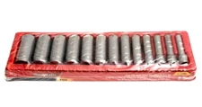 New Snap-on™ 13pc 1/2" Drive 3/8" thru 1 1/8" 6-pt FDX Deep Socket Set 313YTSY