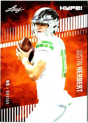 ''MINT'' JUSTIN HERBERT 2020 LEAF HYPE ''LIMITED EDITION TO 5000'' ROOKIE CARD #27