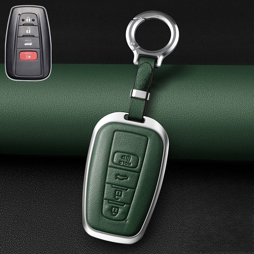 Zinc Alloy Leather Car Key Case Cover For Toyota RAV4 Camry CHR Prius Corolla - Picture 12 of 23