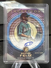GEORGE FELIZ 2022 BOWMAN INCEPTION AUTOGRAPH /399 MARINERS
