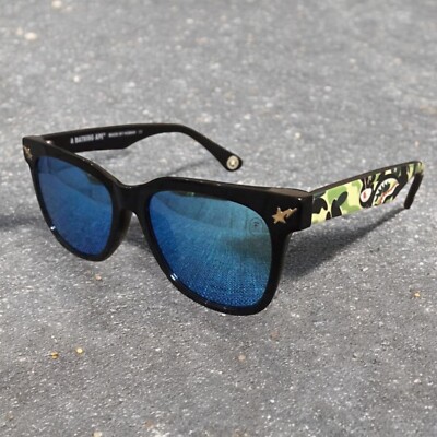A BATHING APE Mirror Lens Shark Sunglasses Camo Monkey