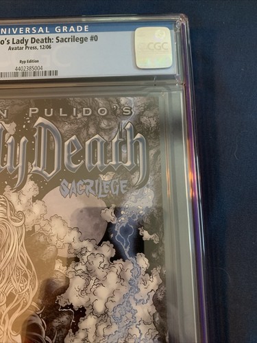 CGC 9.8 Lady Death Sacrilege #0 2006 Only 2 CGC 9.8s Ryp Variant Awesome Cover ! - Picture 6 of 14