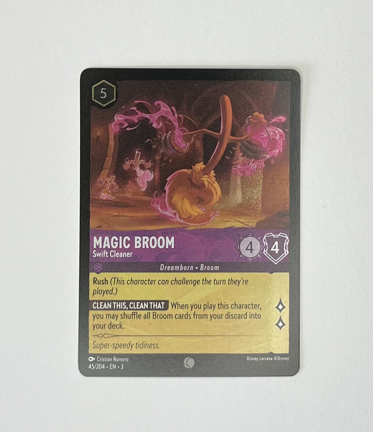 Magic Broom 45/204 Cold Foil Disney Lorcana Inklands NM