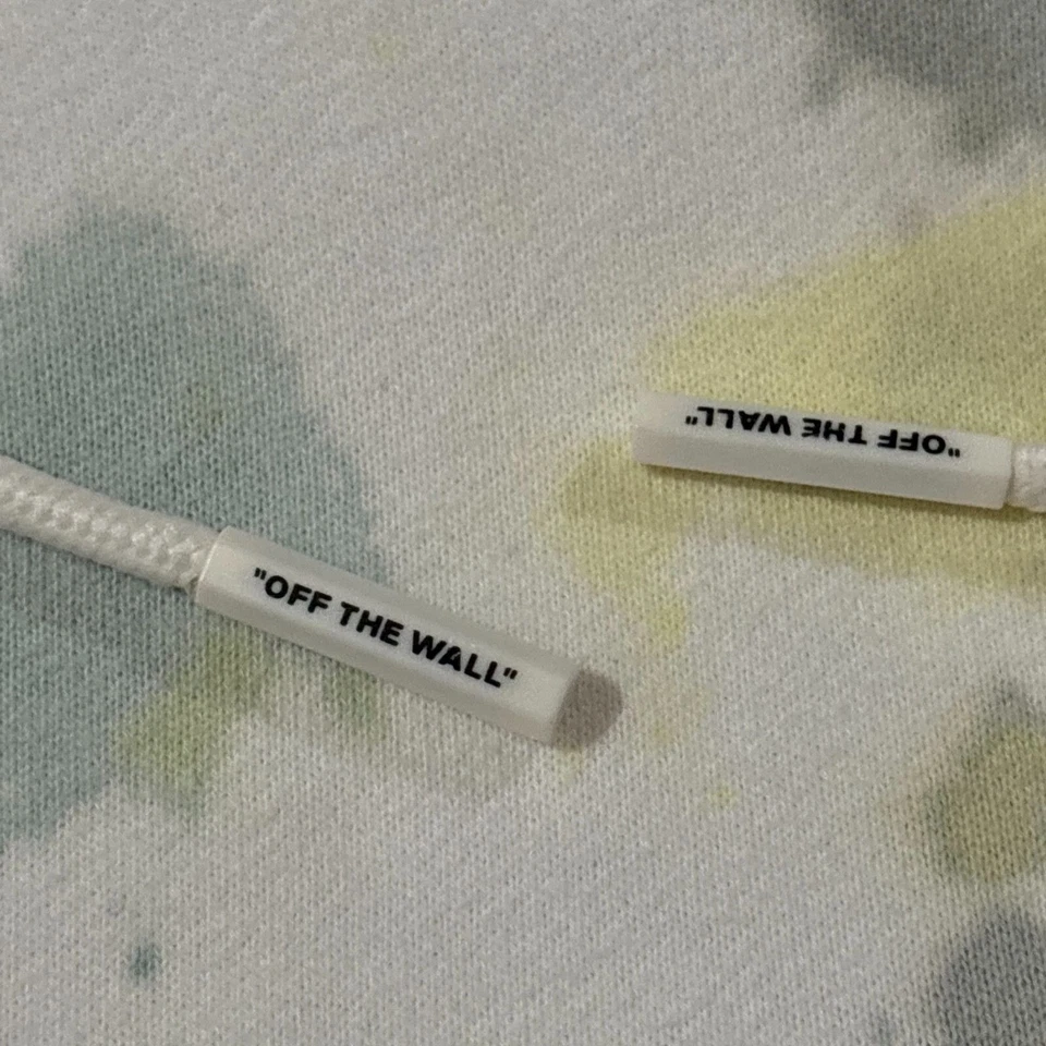 Vans Sudadera con Capucha Pullover Sudadera con Capucha Tie Dye Amarillo Gris Punto Camisa Top Mediana Foto 2 de 4