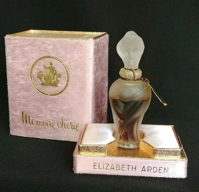 Vtg Elizabeth Arden Memoire Cherie Perfume 3 Bottle Rare 7/32 Fl.Oz 1950's  USA