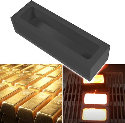 75ml Graphite Ingot Bar Mold for Melting Casting Gold Silver Scrap Metal Brass