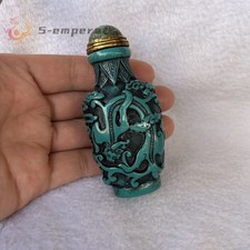 Collection of Chinese Antique Dragon Design Snuff Bottles Hand-carved
