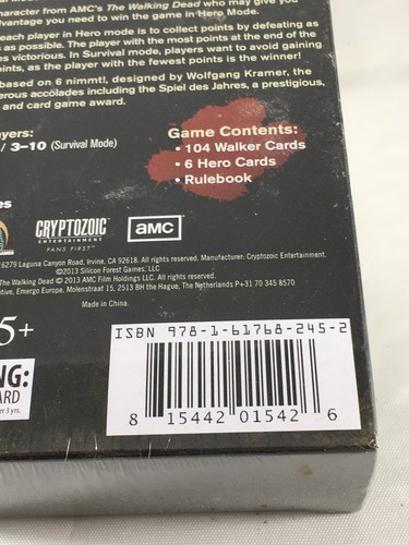 Cryptozoic Walking Dead Kartenspiel Held Überlebensmodus NEU - Bild 3 von 3