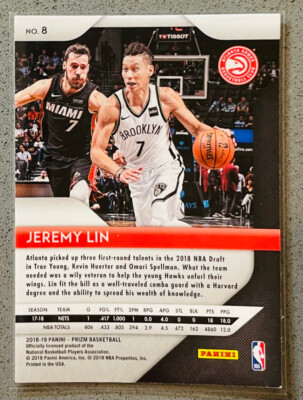 2018-19 Panini Prizm Basketball NBA #8 Jeremy Lin Base