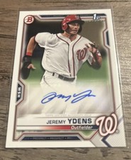 2021 Bowman Jeremy Ydens 1st Bowman Paper Auto #PAPR-JY Washington Nationals