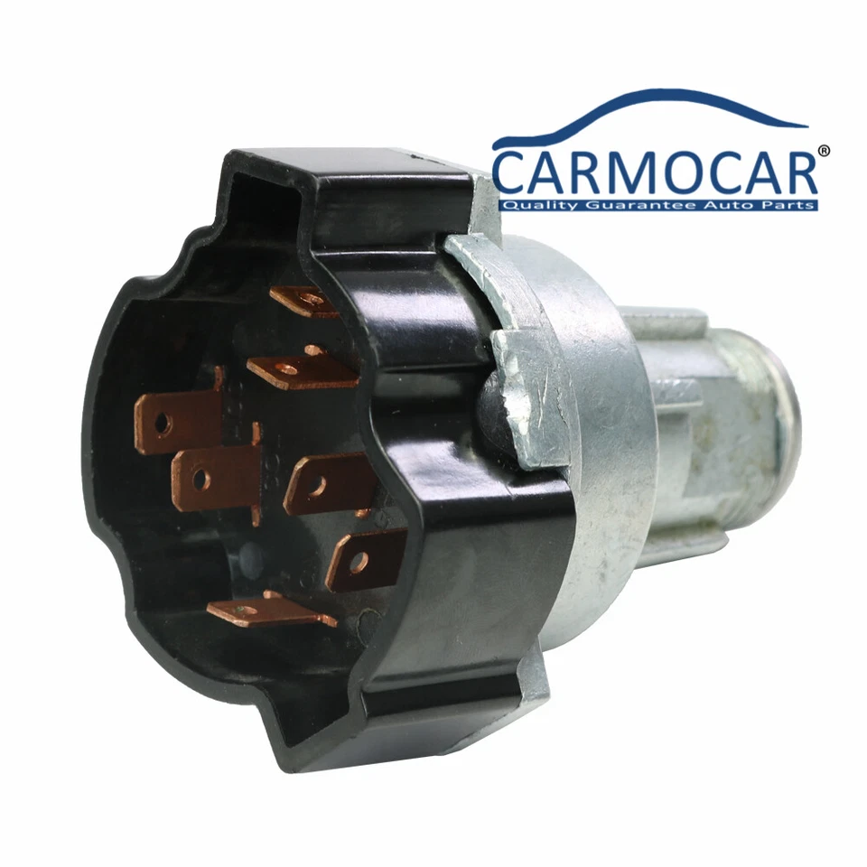 Interruptor de arranque del cilindro de bloqueo de encendido en el tablero con llaves para Chevy GMC 1967-1979 Foto 4 de 4