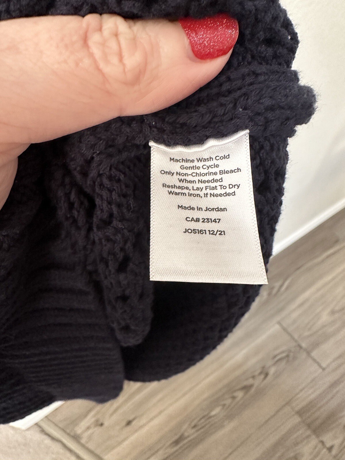 Talbots Solid Navy Blue Cable Knit Crew Neck Pull… - image 5