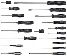 19pc EnduroGrip Screwdriver Set,8-Phillips,5-Cabinet,6 Keystone Slotted Williams