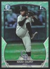 2023 Bowman Draft Chrome Lunar Crater Refractors Isaiah Coupet #BDC-37 GS1