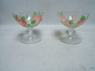 Franciscan Imperial Desert Rose Champagne Set of 2 Excellent Condition 3 3/8''
